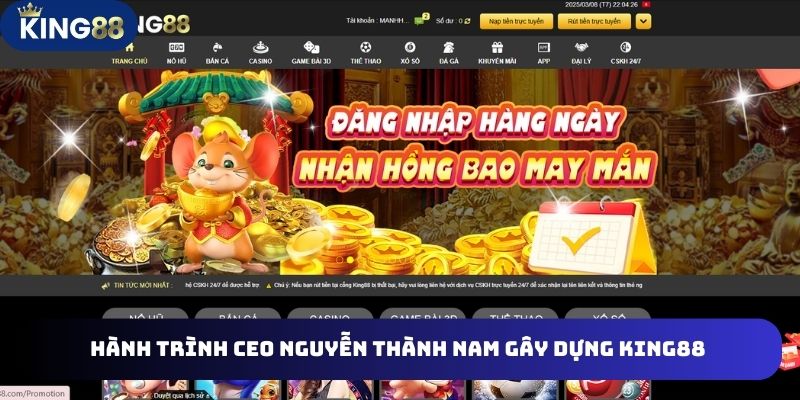 CEO KING88 2 CEO King88 trải qua hành trình gian nan xây dựng nhà cái