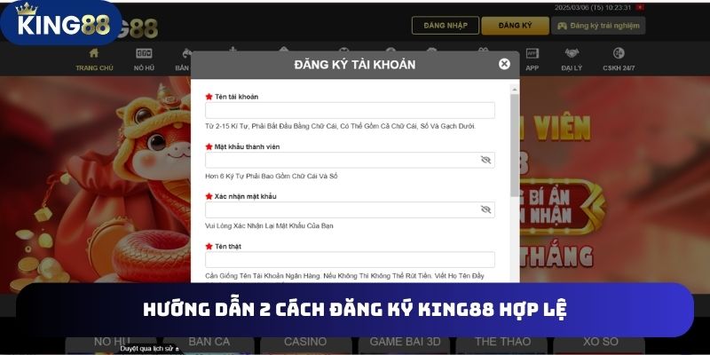 Đăng Ký King88 Tiếp Cận Địa Chỉ Cá Cược Uy Tín, Lành Mạnh 2 2 cách đăng ký King88 người chơi nên hiểu rõ